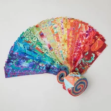 KAFFE CLASSICS SPECTRUM COLORWAY 2.5" Strips Roll Quilt Fabric 40 Pc