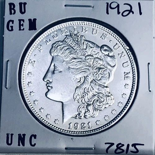1921 BU GEM MORGAN SILVER DOLLAR UNC MS+++ U.S. MINT RARE COIN 7815