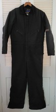 Vintage Walls Zero Zone Black Duck Canvas Quilt Lined Insulated Coveralls Large