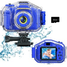 Kids Waterproof Camera, Christmas Birthday Gifts for Boys Girls Toys 3-12 Yea...