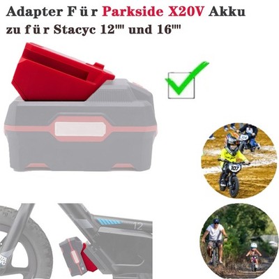 Akku-Adapter Konverter für Parkside X20V Team Akku zu für Stacyc 12'''' und 16''''