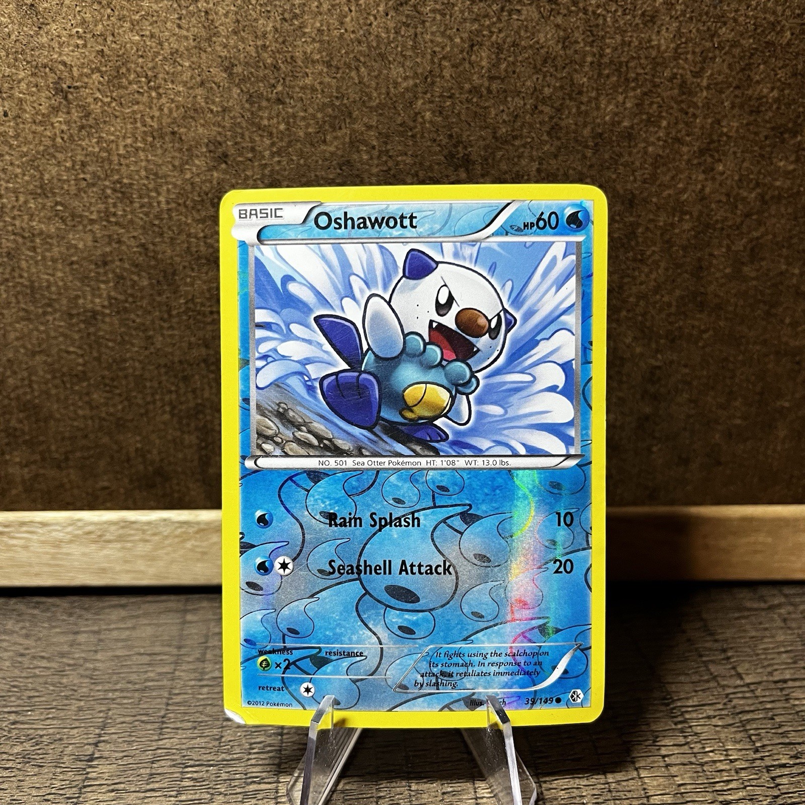 Oshawott 39/149 Reverse Holo Black & White Boundaries Crossed Pokemon Card
