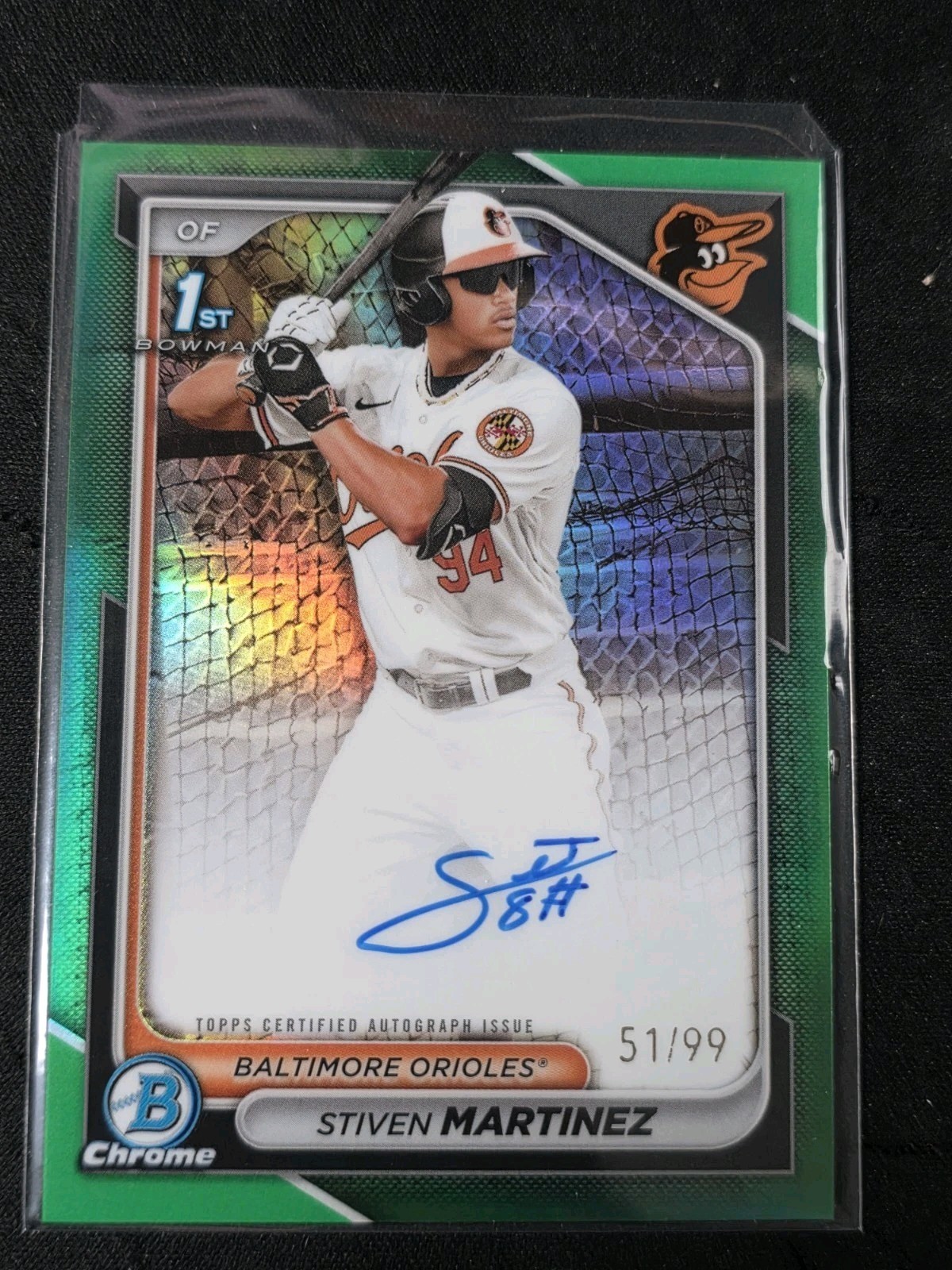 2024 Bowman Chrome Stiven Martinez 1st Bowman Autograph Green 51/99