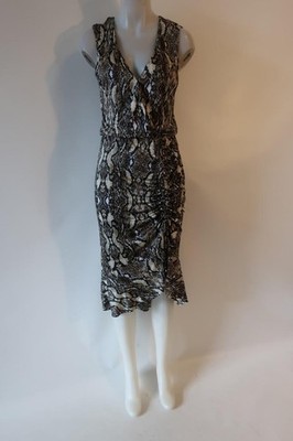 NWT Womens Parker Python Black, Brown, Beige Midi Dress M