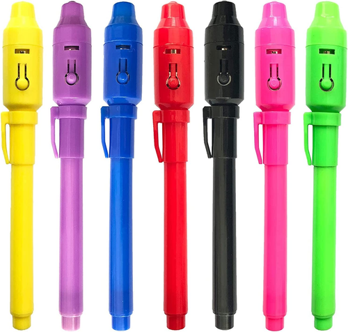 Invisible Ink Pen,Spy Pen Invisible Disappearing Ink Pen with Black ...