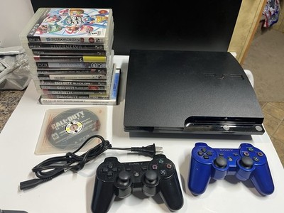 Sony PS3 Slim 160GB CECH-2501A Console Bundle 16 Games OEM Controller Tested