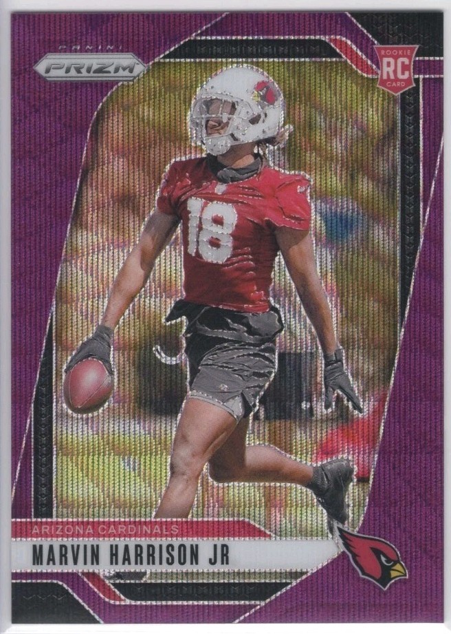 2024 Panini Prizm - Rookies Marvin Harrison Jr. #375 Purple Wave Prizm /99 RC