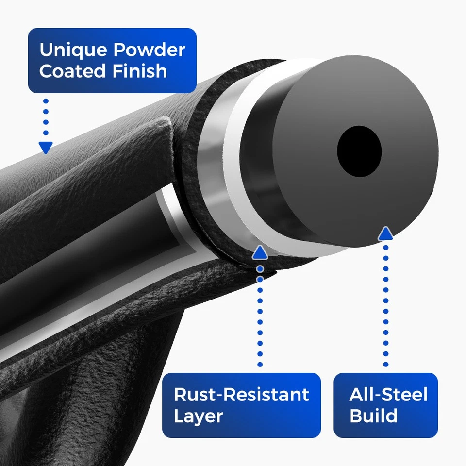 estriberas de 6" para Jeep Wrangler JK 2007-2018 4 puertas peldaños laterales barras Nerf Foto 3 de 4