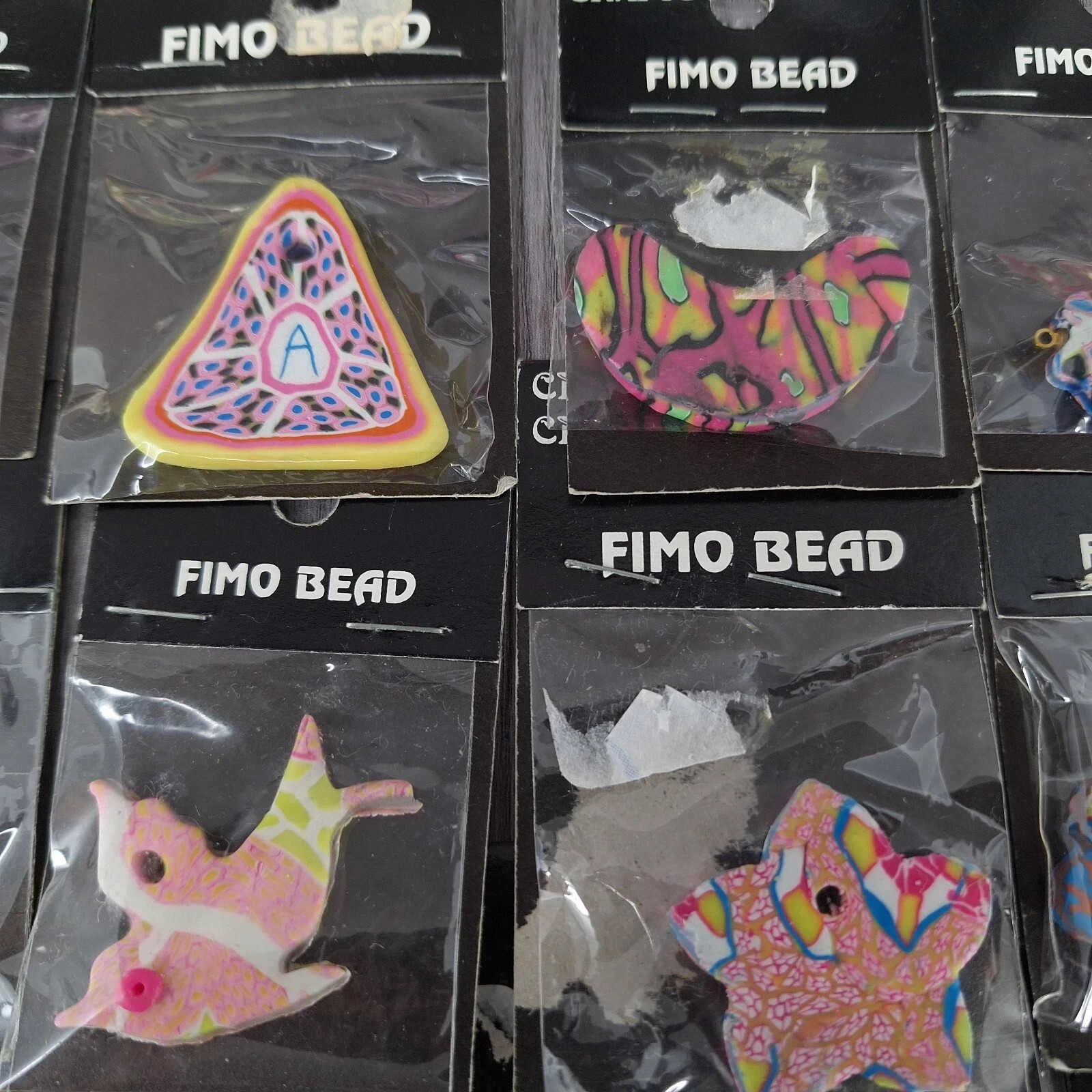 Vtg Fimo Polymer Clay Beads Creative Craft Jewelry Making Lot