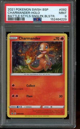 Charmander graded PSA 9 for sale on eBay