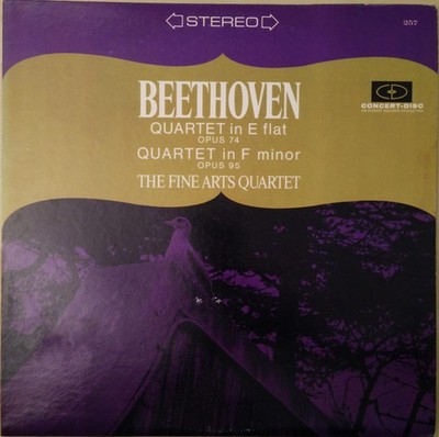 Ludwig Van Beethoven, The Fine Arts Quartet, Quartet In E Flat Opus 74 / Quartet