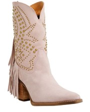 Dingo Women's Star Power Fringe Studded Western Boot - Snip Toe - DI2357