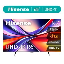 Hisense 65" inch 4K Roku Smart TV Dolby Vision HDR R6 Series 2 Day Ship