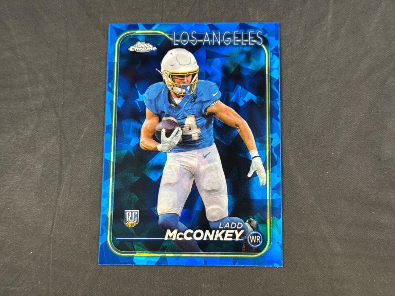 2024 TOPPS CHROME FOOTBALL LADD MCCONKEY #212 ROOKIE SAPPHIRE REFRACTOR SP