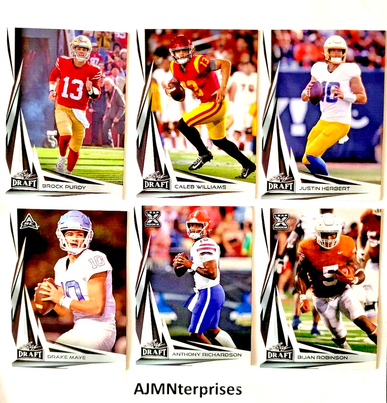Drake Maye, Smth-Njigba, Caleb Williams, CJ Stroud  '23 Leaf Draft *YELLOW Set