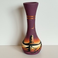 紫色艺术花瓶花瓶| eBay