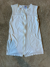 Vintage 80s 90s Cover Zone Made in USA White Mesh Beach Pool Cover Up S