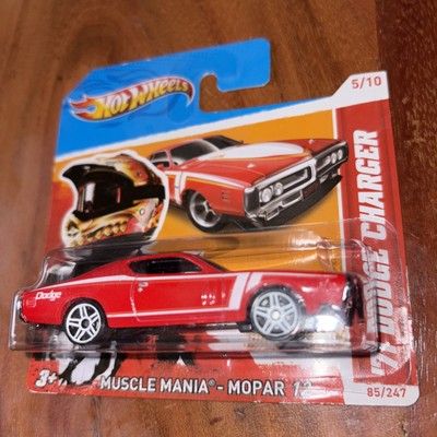 Hot Wheels   Rarität 1/64: 1971 Dodge Charger, rot - ''MOPAR'' - OVP (seltene SC)