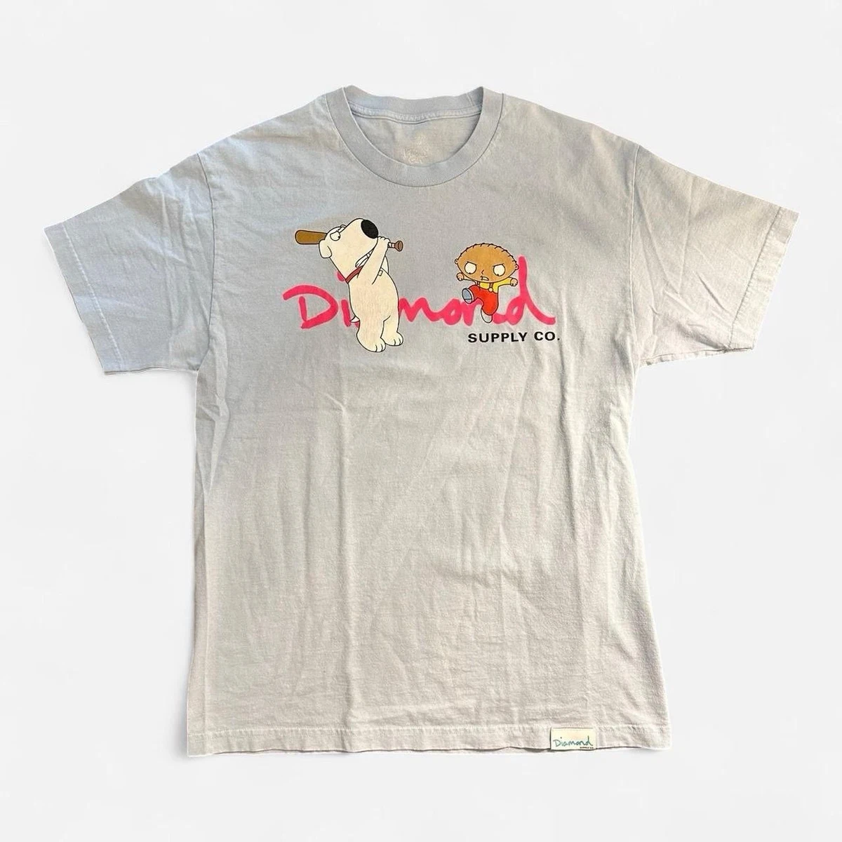 T-shirt Diamond Supply Co. Homme Noir – Looney Tunes (Bugs Bunny, Titi, Daffy Duck) – Taille L