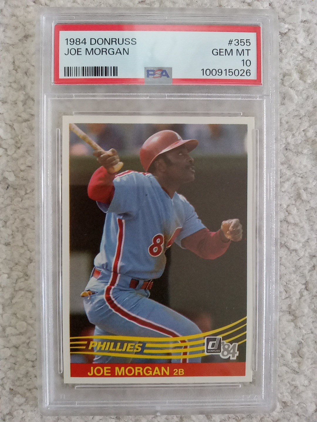 1984 Donruss #355 Joe Morgan Philadelphia Phillies HOF PSA 10 Gem Mint