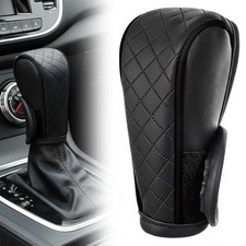 1 Pcs Gear Stick Cover, PU Leather Gear Shifter Cover with Diamond Embroidery,