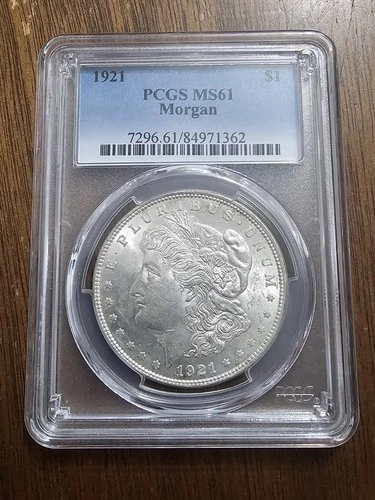 1921 MS-61 Morgan Silver Dollar PCGS Uncirculated BU Dollar