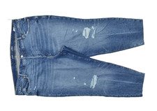 Old Navy OG Straight High Rise Distressed Blue Jeans Womens Size 24 New With Tag