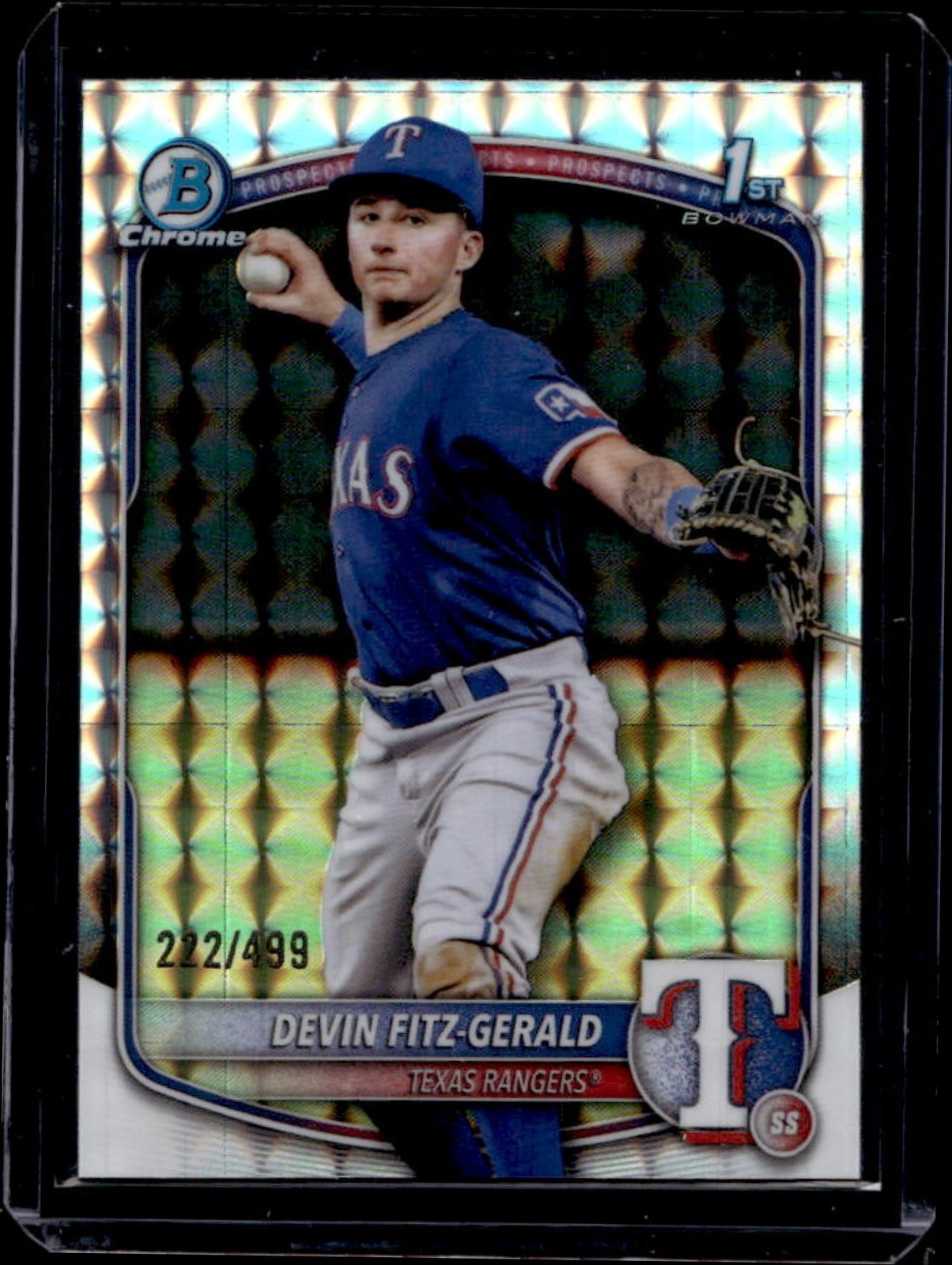 2025 Bowman Chrome Devin Fitz-Gerald Geometric Refractor 1st #222/499