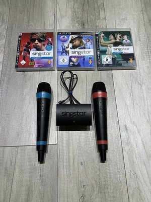 Singstar bundle! 2 Mikrofone wireless + 3 Singstar PS3 Spiele 