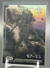 2024 Topps Chrome Star Wars IG-11 Aurebesh SP Variation /99
