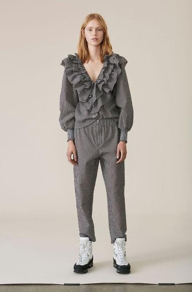 Women Ganni Trousers Black 38 / M / 46