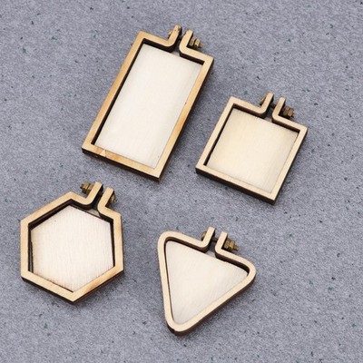 5 Pcs Holz Hoops Für Handwerk Mini-stickrahmen Kreuzstich-Reifen