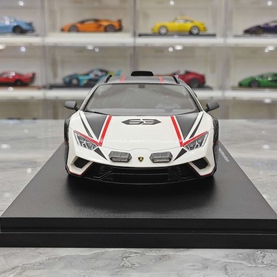 Topspeed 1/18 Lamborghini Hurac á n STO Resin white race modell car