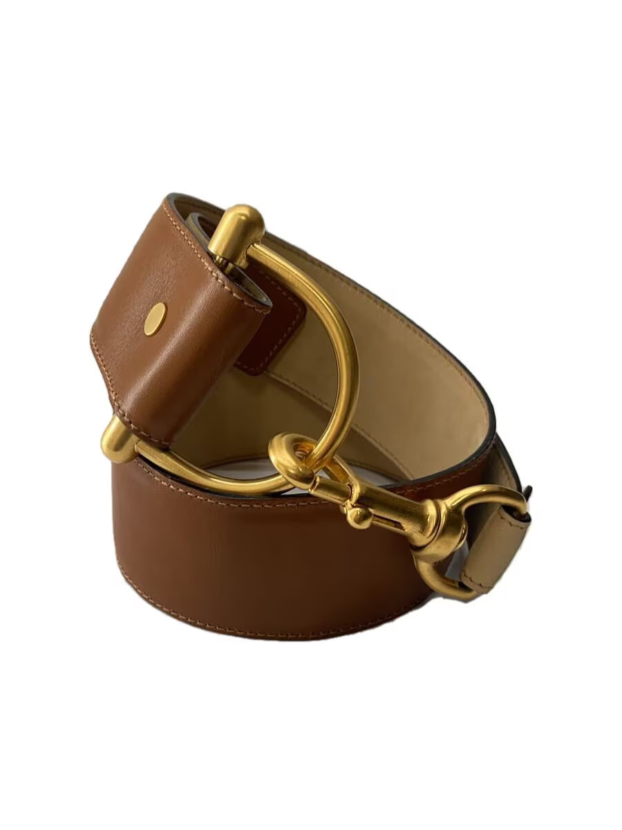 GUCCI Womens Leather Belt BRW 0371940925 Brown Classic Style