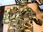 US Military ECWCS Parka Jacket Large Woodland Camo Gore-Tex Hooded World War 2