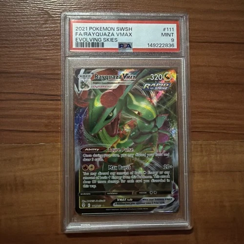 2021 Pokemon Evolving Skies Rayquaza Vmax #111 PSA 9