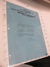 OVALTINE 1949 Captain Midnight radio show Key-O-Matic DECODER premium (1) letter