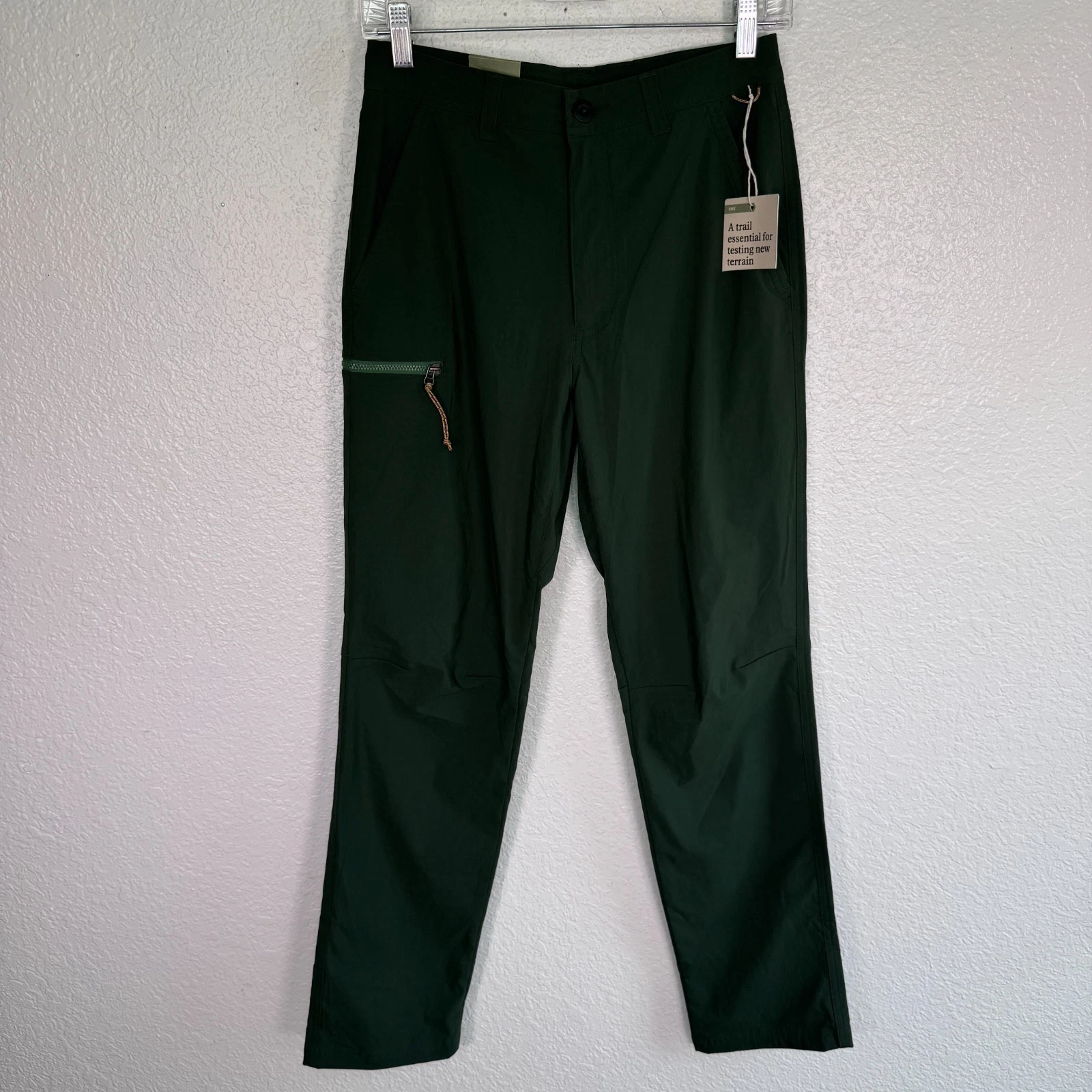 REI Trail Made Pants Mens 28 x 32 Hiking Hike Camp Outdoor UPF 50 NEW Green