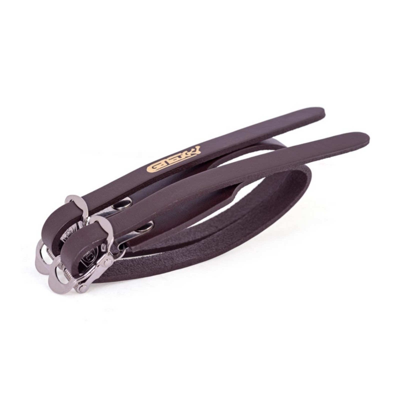 Genetic Twin Bike Pedal Leather Toe Straps Pair Brown or White