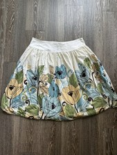 Vintage Colorful Floral Cotton Skirt Whimsy Fairy Y2K Coquette Boho Cottagecore