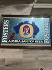 VTG Large 1998 52" Wood Frame Foster’s Australian For Beer Mirror Sign