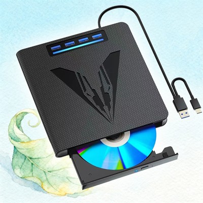 CD DVD +/-RW Optical Drive USB C Burner Slim CD/DVD ROM Rewriter Writer Reader