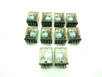 Omron MY4IN Relay 5A 4 Pole 14 Pin 24VDC Lot of 10