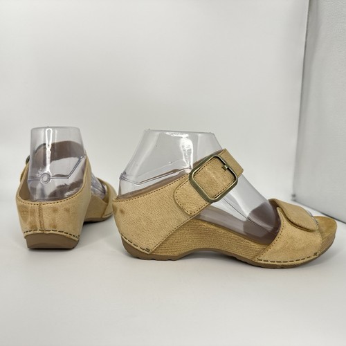 Dansko-Tanya Leather 2 Adj Strap Sandals Women Size 6.5-7 US EUR 37 Tan - Picture 13 of 14