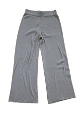 MNG Wide Leg Ribbed knitted Y2K Pants Beige Small A001563