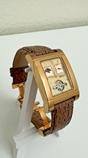 Men's Automatic Tank Watch Open Heart and Exhibition Case Back Nicolet 1886