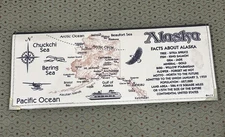 Alaska Map Photo Album Embossed Panorama 13x5 Photo Holder