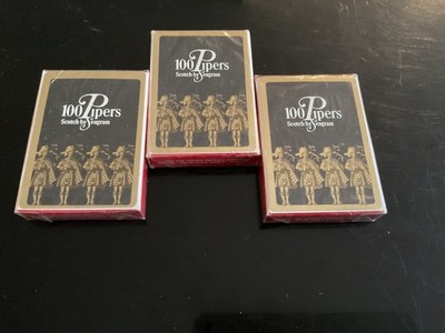 Vtg Pipers Deck of Cards ''Sealed'' Seagram Scotch Collectors Treasure 3 items