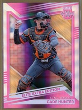 2022 Panini Elite Extra Baseball Cade Hunter Pink Card No. 153