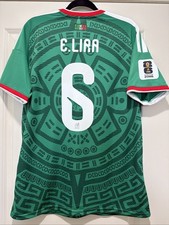 Erik Pitbull Lira #6 Mens LARGE Adidas Mexico Home FAN World Cup Jersey vs S.A.